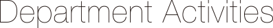 Department Activities